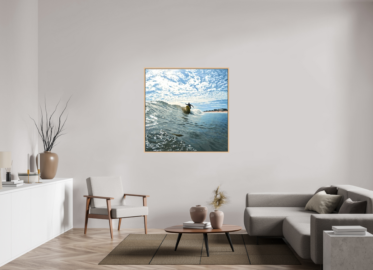 45 x 45″, Gallery Standard Canvas Matte in Maple Frame Psychedelic Redirect