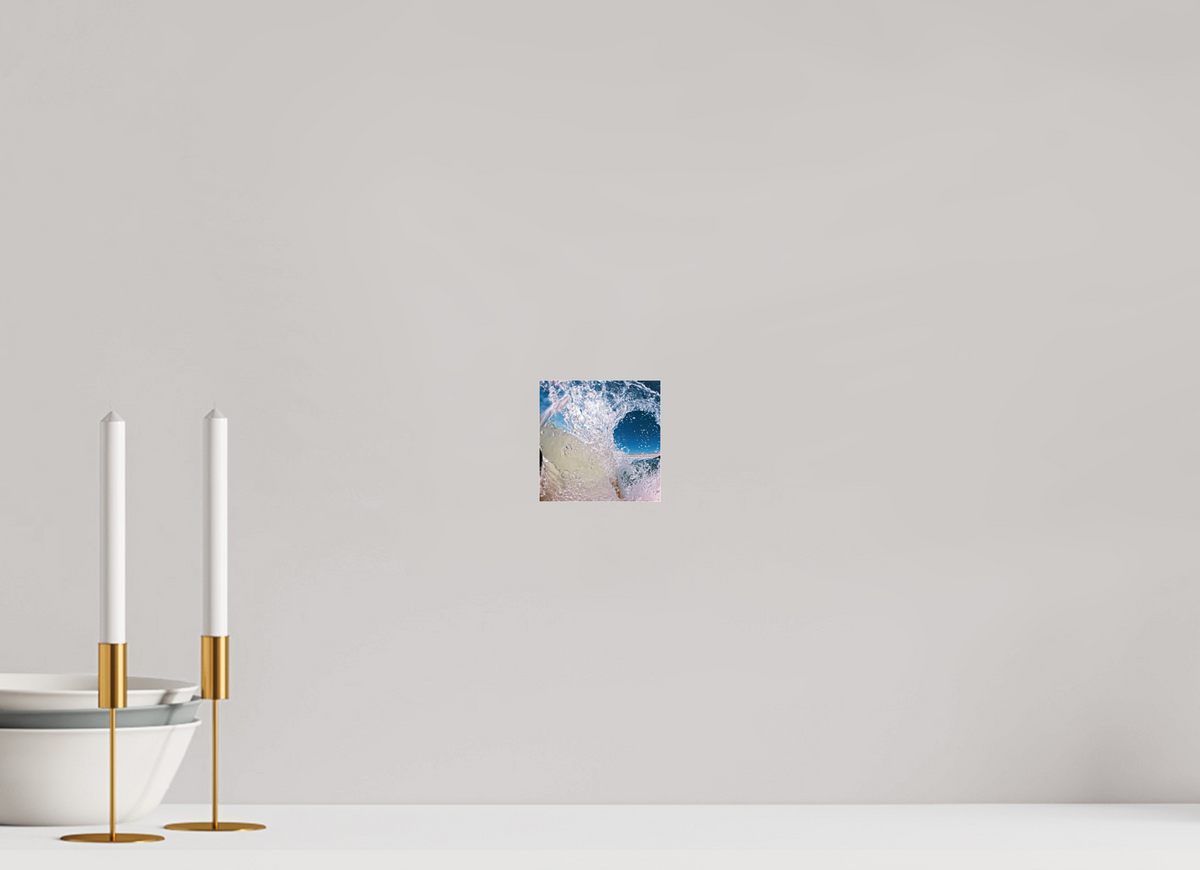 4 x 4″, Gallery Standard Acrylic Glass Barreling White Water