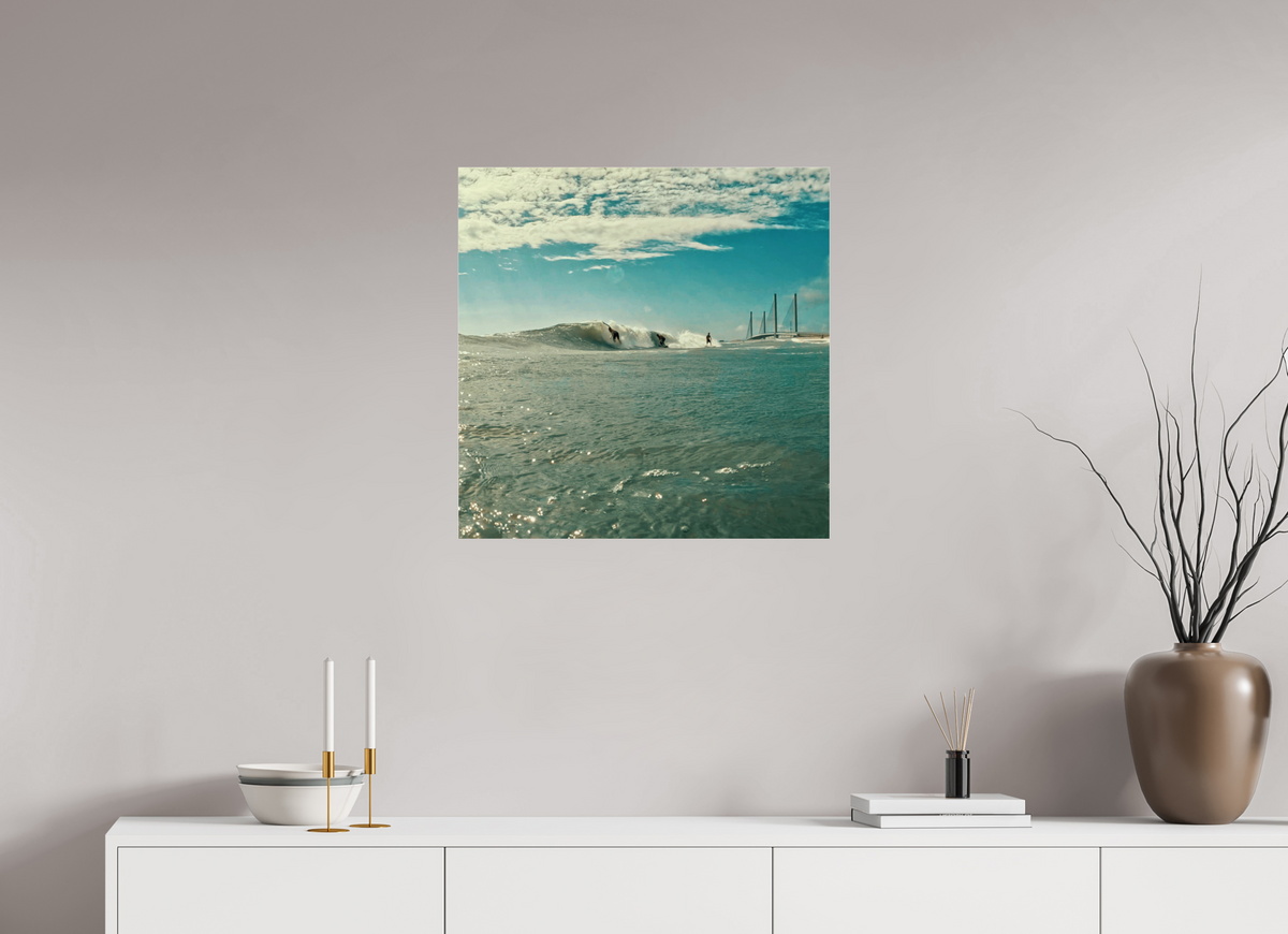 25 x 25″, Gallery Standard Acrylic Glass Inlet Party Wave