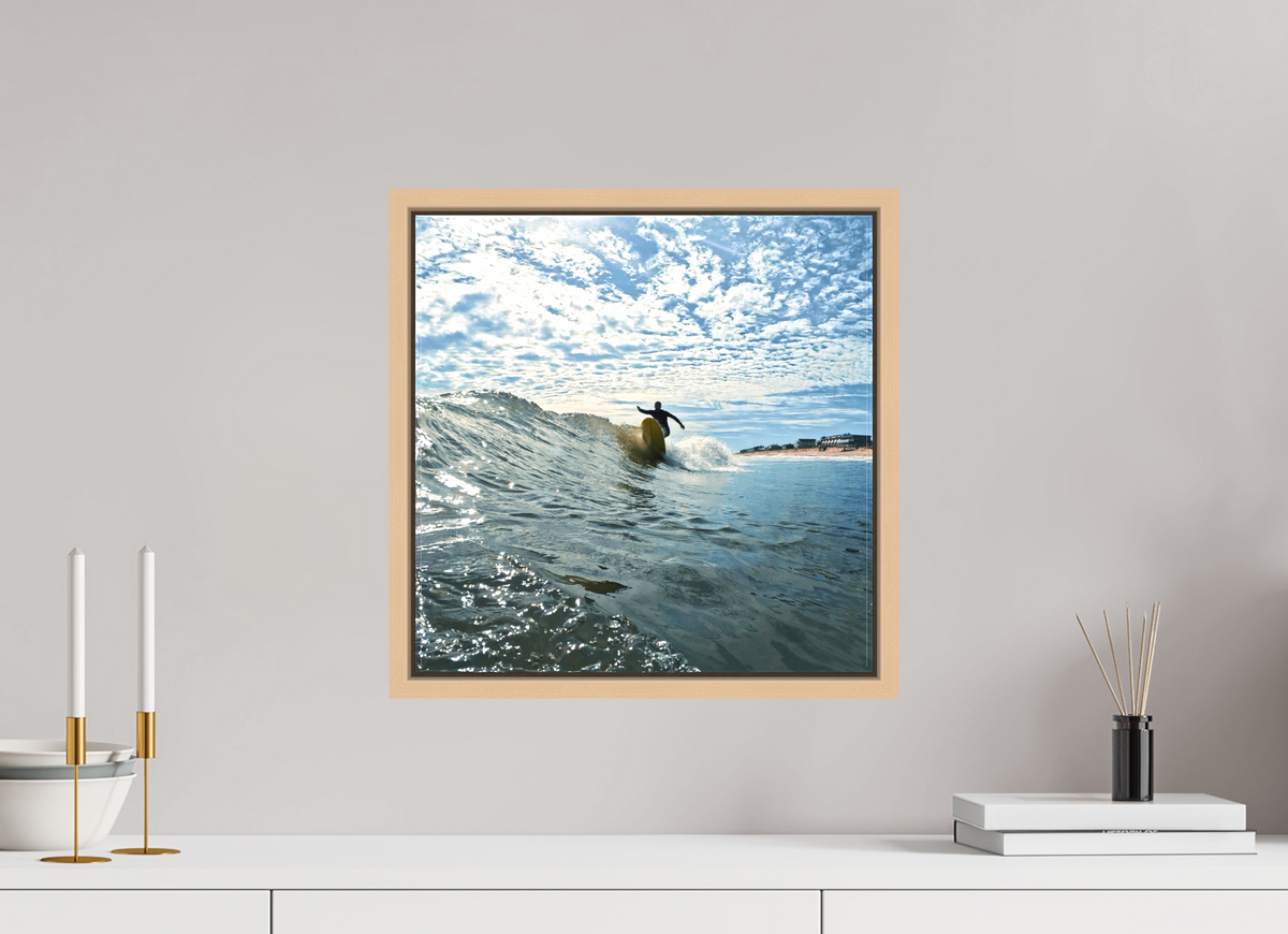 15 x 15″, Gallery Standard Canvas Matte in Maple Frame Psychedelic Redirect