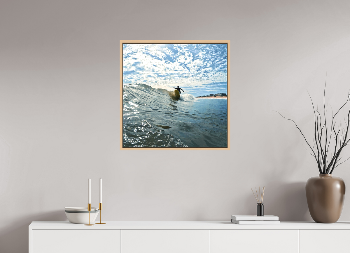 25 x 25″, Gallery Standard Canvas Matte in Maple Frame Psychedelic Redirect