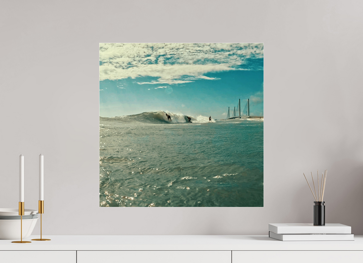 20 x 20″, Gallery Standard Acrylic Glass Inlet Party Wave
