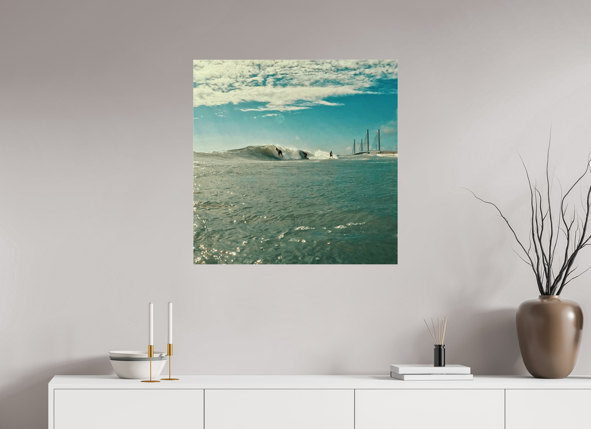30 x 30″, Gallery Standard Acrylic Glass Inlet Party Wave
