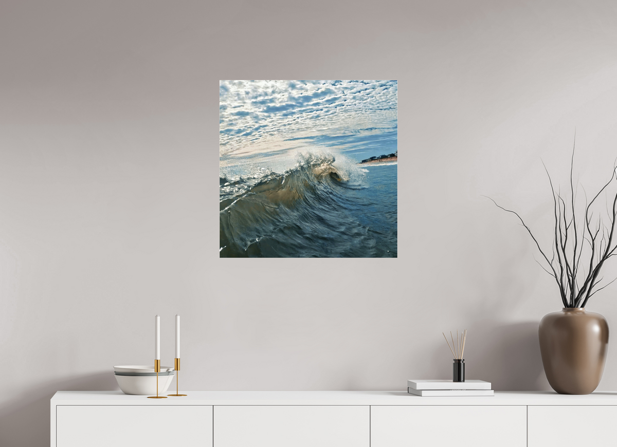 25 x 25″, Gallery Standard Acrylic Glass Breaking Wave Bethany Beach